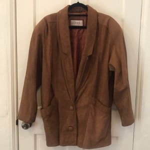 Men’s leather vintage style brown jacket